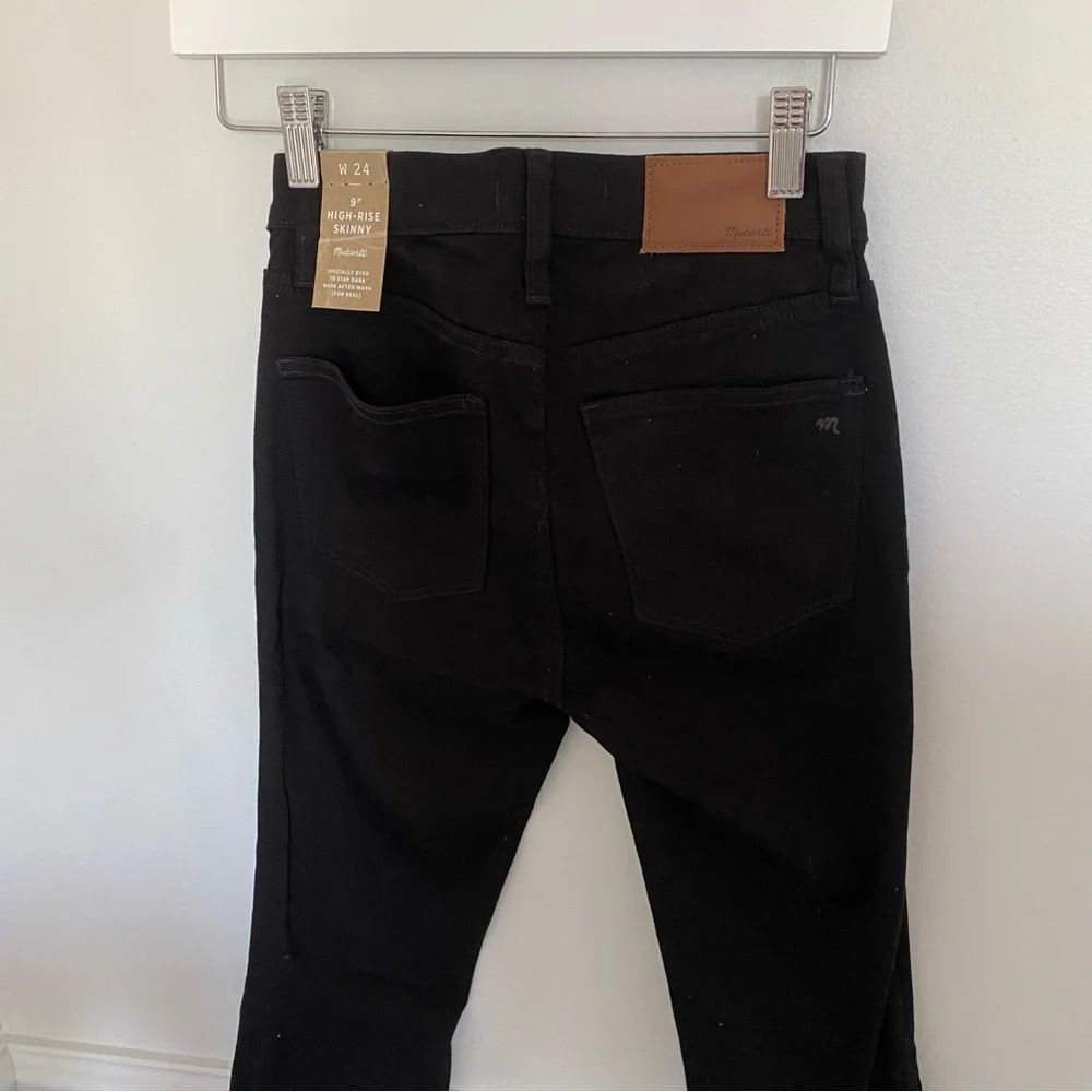 Bnwt Madewell High Rise Black 9” Skinny Jeans Sz 24 - Picture 7 of 9